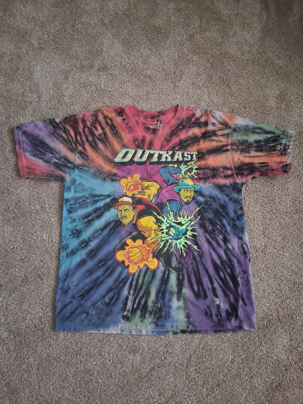 OutKast Tie-Dye Graphic Short Sleeve T-Shirt - Multicolor